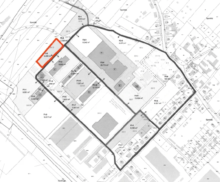 Lageplan Freifläche - Grundstück mieten in Dresden - Rund 4.500 m² Freifläche in Dresden Sprobitz zur MIETE