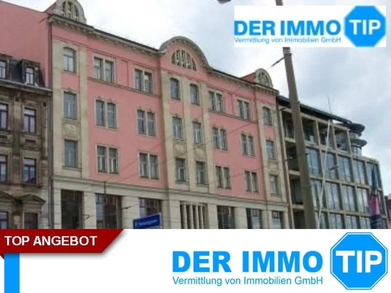 Gebäudeansicht - Büro/Praxis mieten in Dresden - Bürofläche mit Loftcharakter im Szeneviertel Dresdner Neustadt zur Miete!