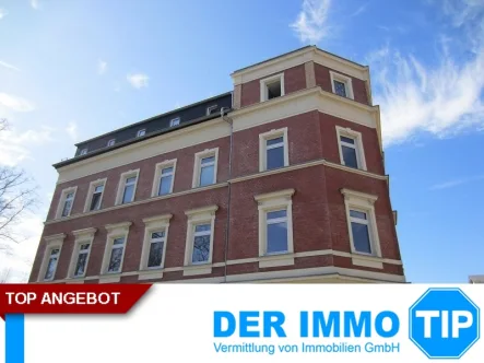 Hausansicht Straßenseite - Wohnung mieten in Chemnitz - gemütliche Single-Wohnung in Chemnitz-Siegmar mieten - Stellplatz möglich