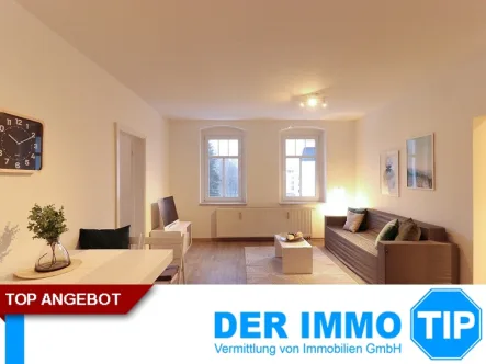 Beispiel - Wohnzimmer - Wohnung kaufen in Chemnitz - Wohnung für Eigennutzer inkl. Mieteinnahmen in Chemnitz Rabenstein zum Kauf