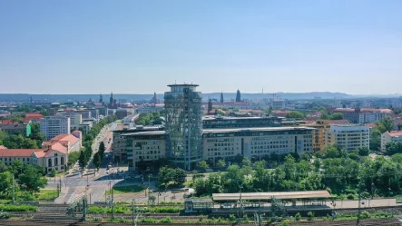 Vogelperspektive neu - Büro/Praxis mieten in Dresden - Arbeiten in der Innenstadt | Rund 890 m² moderne Bürofläche in Dresden zur Miete