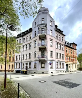 Gebäudeansicht - Zinshaus/Renditeobjekt kaufen in Aue - Vollvermietetes Mehrfamilienhaus mit 10 Einheiten in Aue zum Kauf