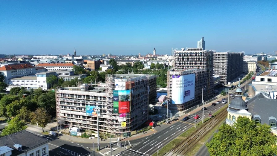 Vogelperspektive - Büro/Praxis mieten in Leipzig - Erstbezug in Leipzig Zentrum | Hochwertige Bürofläche im Neubauprojekt mieten!