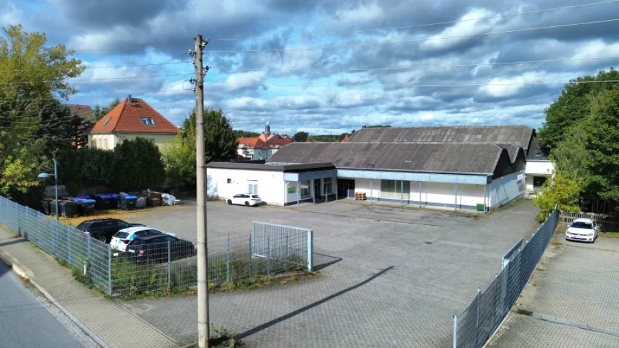 Ansicht Grundstück - Halle/Lager/Produktion mieten in Großröhrsdorf - 1.349 m² Gewerbefläche in Großröhrsdorf | Verschiedene Nutzungen möglich