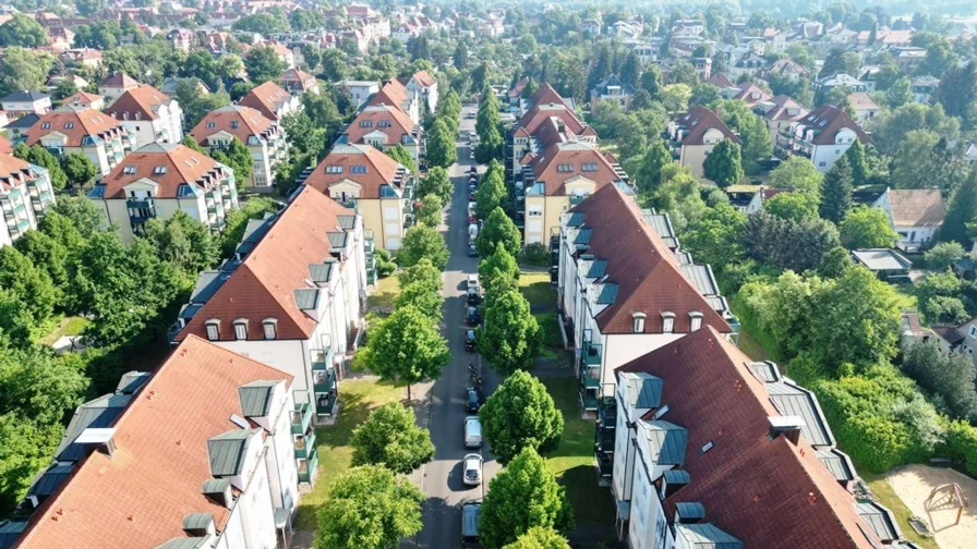 Lindenpark Dresden von oben - Wohnung kaufen in Dresden - Perfekt geeignet für Selbstnutzer + sonnige 3-Zimmer Wohnung + im Lindenpark Dresden-Laubegast