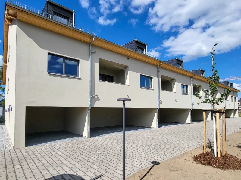 Gebäudeansicht - Wohnung mieten in Leipzig - Modern, Hell, Erstbezug