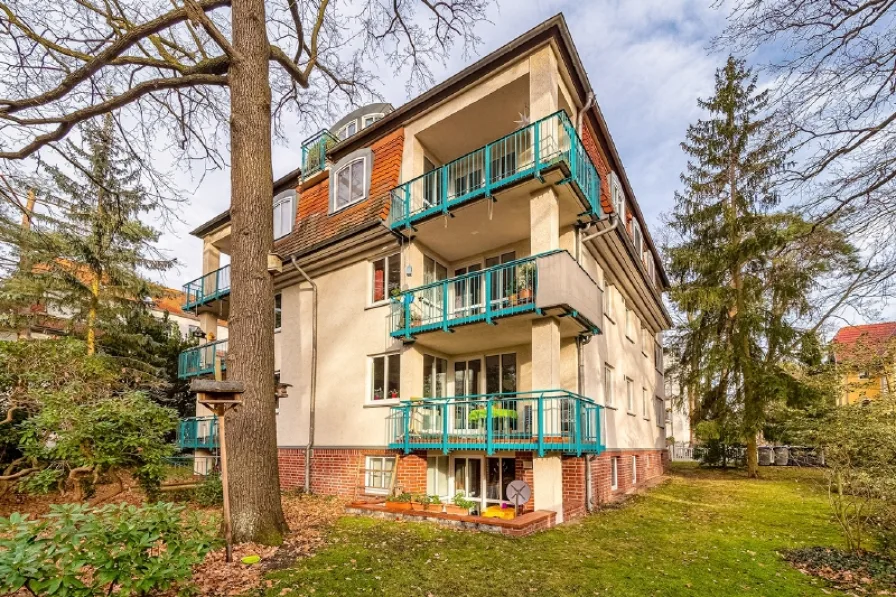 Rückansicht - Wohnung mieten in Dresden - Begehrte Wohnlage in ansprechender Villengegend unweit der Heide