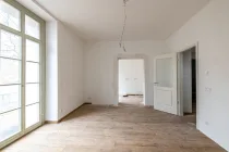 Wohnzimmer mit Blick zur Küche