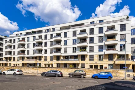 Vorderansicht - Wohnung mieten in Dresden - Balkonwohnung im Neubau mit attraktiver Ausstattung in Top-City-Lage.