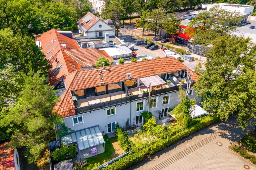 Luftbild - Blick zur Wohnung links