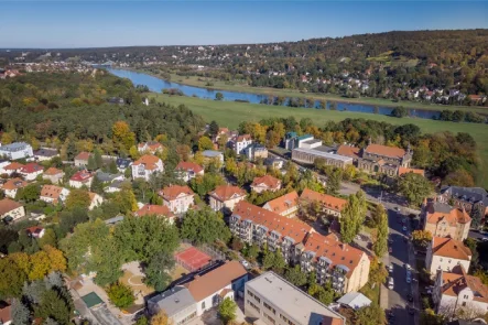 Luftbild Stadtteil Tolkewitz - Zinshaus/Renditeobjekt kaufen in Dresden - Ertragssicheres und gepflegtes Investment mit funktionellen Grundrissen und treuen Mietern!