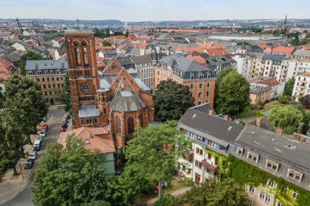 Luftbild Stadtteil - Wohnung kaufen in Dresden - Tolle Investmentchance in der Dresdner Neustadt - eine der beliebtesten Lagen für Studenten.