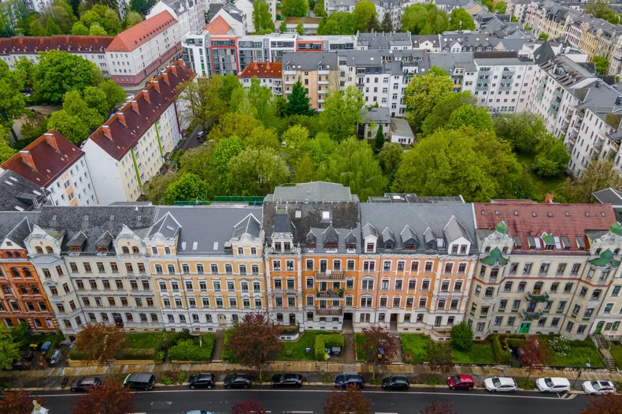 Luftbild Straßenzug