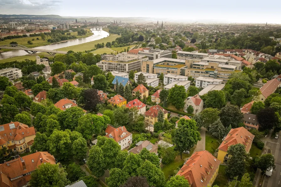 Luftbild Radeberger Vorstadt - Zinshaus/Renditeobjekt kaufen in Dresden - Wertstabiles, überschaubares Investement - in exponierter Lage nahe der Dresdner Heide.