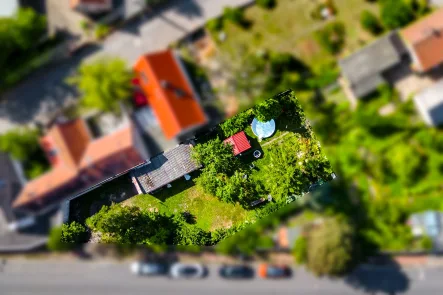 Luftbild_Baufenster - Grundstück kaufen in Radebeul - Gewachsene Baulücke für Ihr Traumhaus in überzeugender Lage in Radebeul-Ost.