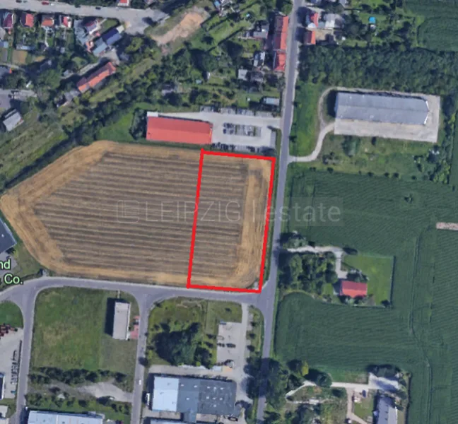 Satelittenbild Lützen - Grundstück kaufen in Lützen - 7.957qm bebaubares Gewerbegrundstück, in attraktiver Lage, ZENTRAL im Ballungsraum Halle/Leipzig