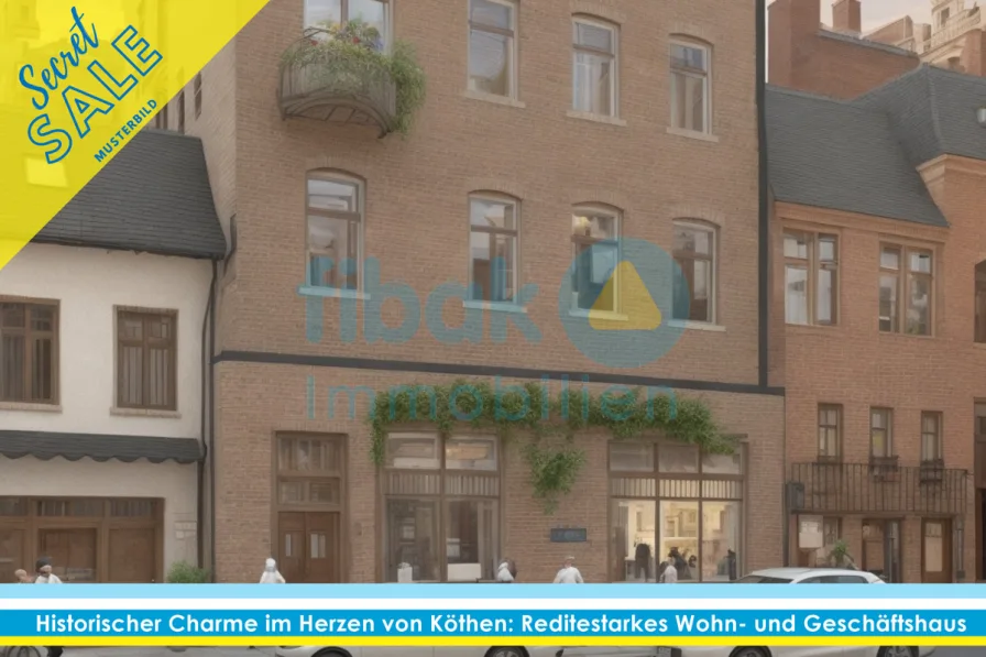 Secret Sale - Titel text kurz - Haus kaufen in Köthen - Investition mit Stil: Wohn- und Geschäftshaus in historischer Altstadt