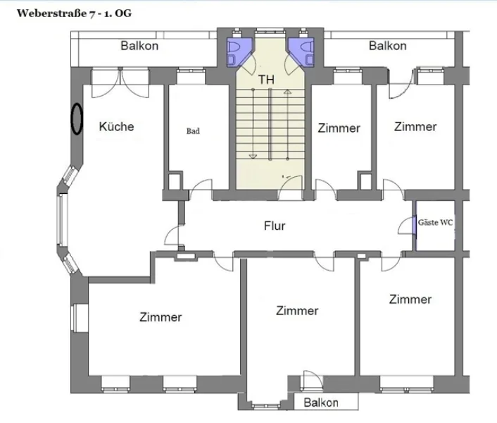 Grundriss-Weberstraße 7-1. OG-5RW