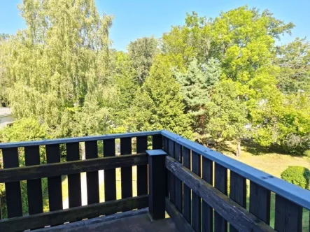 Ausblick Balkon - Wohnung mieten in Glauchau - +++ Ruhig gelegene 3-Zimmer-Wohnung mit großem Balkon und Stellplatz im Heinrichshof +++