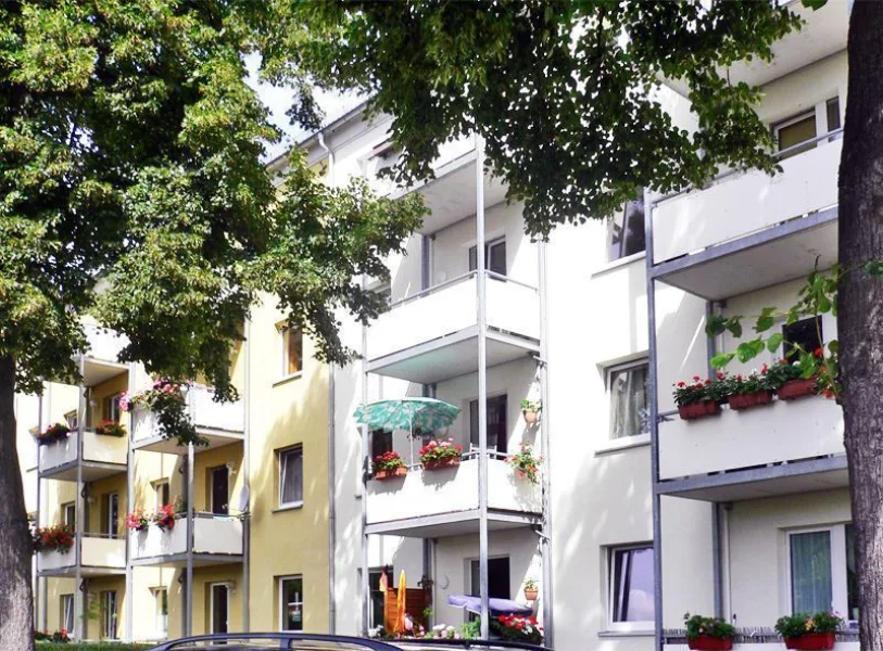 Hausansicht - Wohnung mieten in Chemnitz - +++ 2 Zimmer in grüner Oase mit Balkon und großer Wohnküche +++