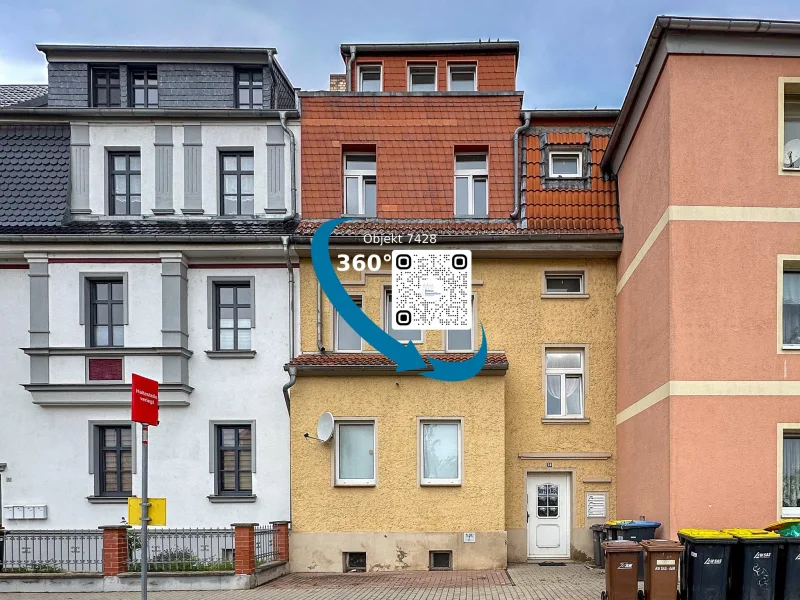 Außenansicht - Wohnung mieten in Naumburg (Saale) - Frisch renovierte 2-Zimmer-Wohnung im sanierten Altbau mit Veranda und Gartenzugang in Naumburg