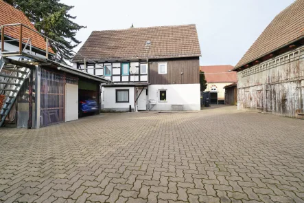 Ansicht Haus und Hof - Haus kaufen in Nossen / Starbach - Platz für Zwei- und Vierbeiner!