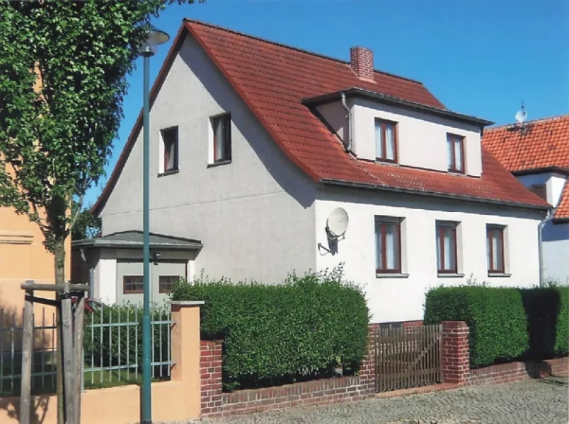 Straßenansicht - Haus kaufen in Ballenstedt - Schickes Einfamilienhaus mit Garten und Garage