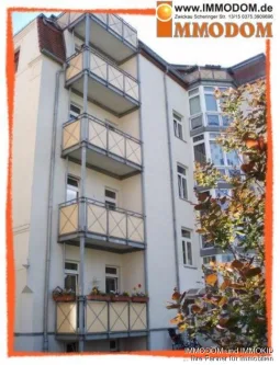 Balkonansicht - Wohnung mieten in Zwickau - Schöne 2-Zimmer-Wohnung mit PKW-Stellplatz in beliebter Wohnlage zu vermieten!