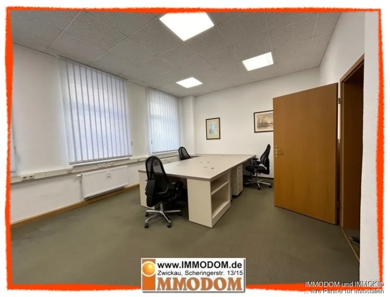 Innenansicht - Büro/Praxis mieten in Zwickau - 3-Zimmer-Büro mit Möblierung & Einbauküche in Zwickau, verkehrsgünstige Lage, zu vermieten!