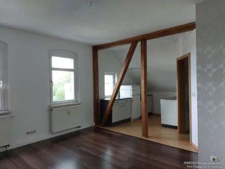 Innenansicht - Wohnung mieten in Reinsdorf / Friedrichsgrün - 2-Zimmer-Dachwohnung in Friedrichsgrün mit Einbauküche und LAMINAT!