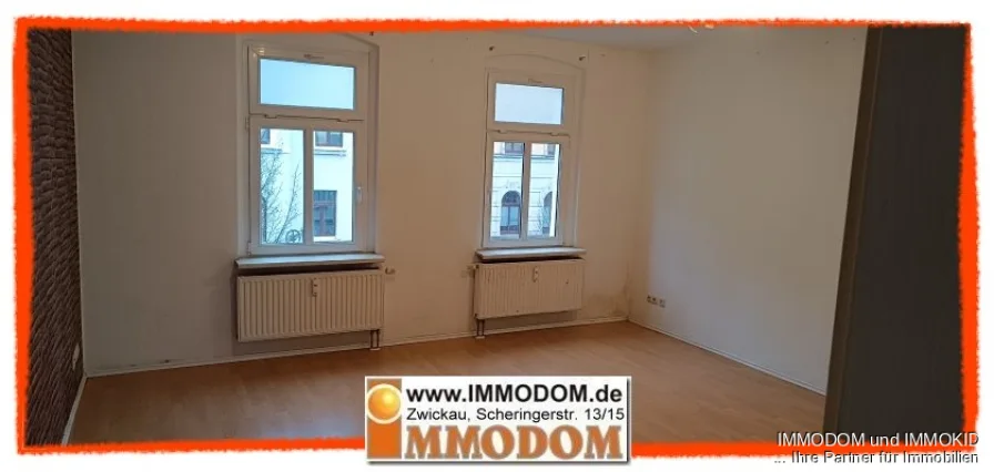 Innenansicht - Wohnung mieten in Zwickau - 2-Zimmer-Wohnung mit BALKON und LAMINAT zu vermieten!