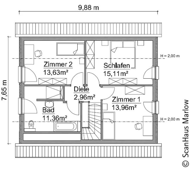 SH-122-Variante-A3-Dachgeschoss