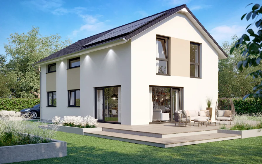 Ansicht_SH145D_2022 - Haus kaufen in Kitzscher / Thierbach - Ihr neues ScanHaus in Kitzscher - Hier werden Sie sich wohlfühlen