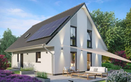 Ansicht-SH142XXL-variante-a-2022-pv - Haus kaufen in Braunsbedra / Großkayna - Ihr Familientraum am See - ScanHaus