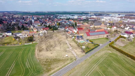 Luftbild Baugebiet - Grundstück kaufen in Wiedemar - Bauen Sie in Wiedemar - Ihr Baugrundstück in ländlicher Idylle.