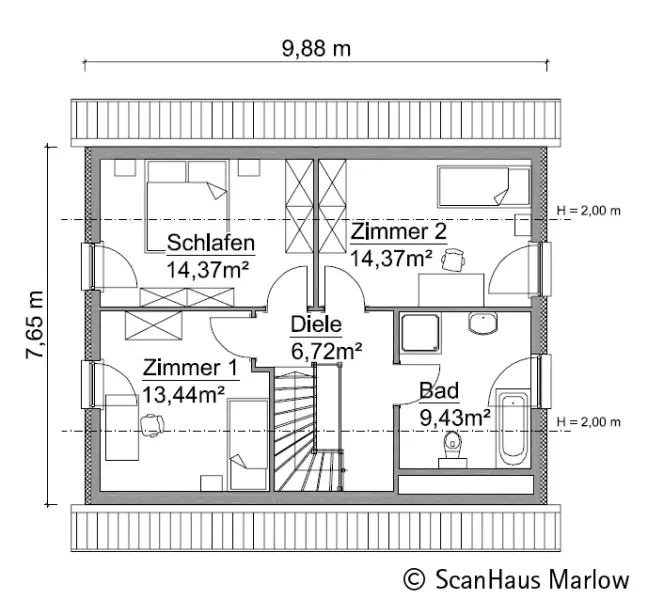 SH-124-Variante-A-Obergschoss