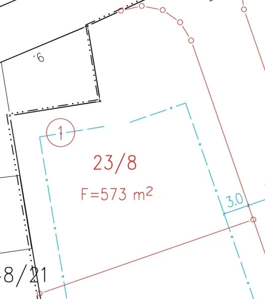 Grundstück Planauschnitt Teifläche 1