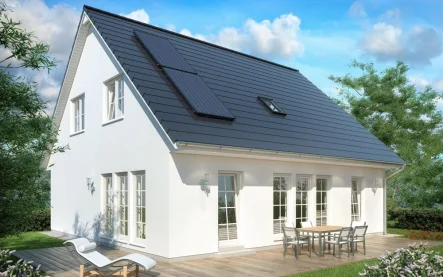 SH158Var.A_Ansicht - Haus kaufen in Teuchern - ScanHaus baut Ihr Traumhaus – das perfekte Zuhause für Ihre Familie!