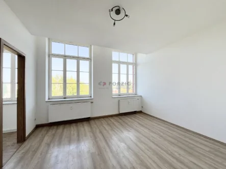 Wohnzimmer - Wohnung mieten in Limbach-Oberfrohna - Helle Single-Wohnung zum Mini-Preis