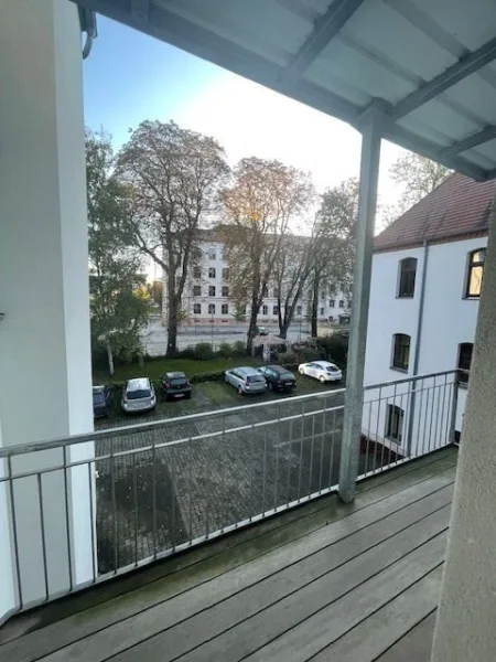 Blick auf Balkon