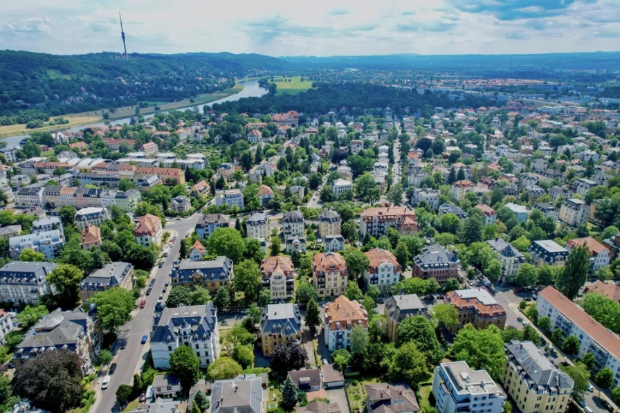 Fußläufig zur Elbe und zum ÖPNV 