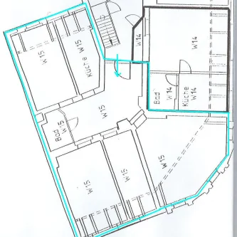 Grundriss Ba 51 - Wohnung mieten in Görlitz - 4 Raumwohnung im Dachgeschoss