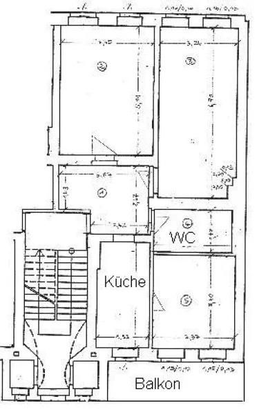 Grundriss Re 12 - Wohnung mieten in Görlitz - 3 Raumwohnung mit hofseitigen Balkon in Görlitzer Südstadt