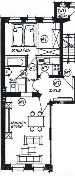 Grundriss Wohnung mitte