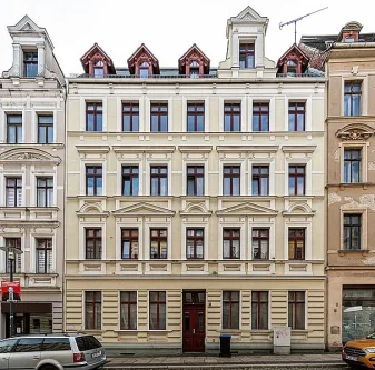 Hausansicht - Haus kaufen in Görlitz - Vermietetes Mehrfamilienhaus in Görlitz zu verkaufen