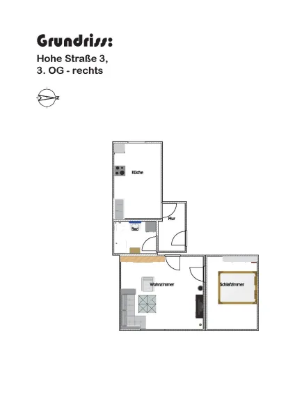 Grundriss - Hohe Straße 3, 3.OG - rechts