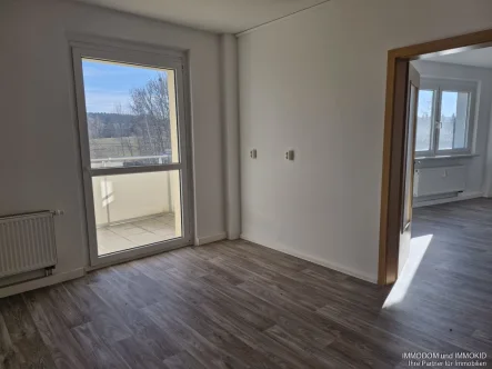 Küche - Wohnung mieten in Kirchberg - Komfortable und helle 2-Raum-Wohnung mit BALKON im Erdgeschoss zu vermieten!