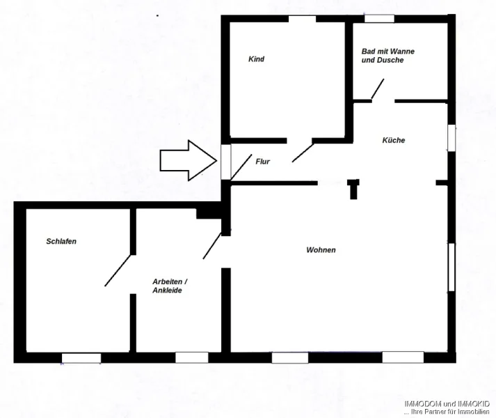 Grundriss - Wohnung mieten in Hartenstein - 4-Zimmer-Dachgeschoss-Wohnung zu vermieten!