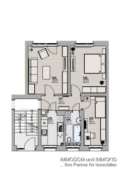 Grundriss EG links - Wohnung mieten in Kirchberg - ***Neu renovierte 3 Zimmer Wohnung - Hochparterre***