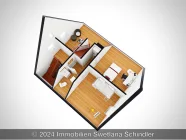 Grundriss Dachgeschoss 3D